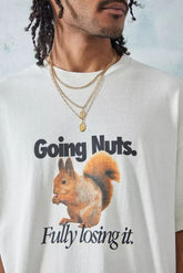 Going Nuts Squirrel Graphic unisex T-Shirt – Funny Oversized Tee with Quote